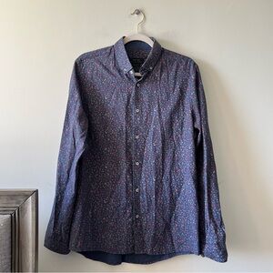 ZARA MAN Floral Button-Down Made in Spain Causal Shirt